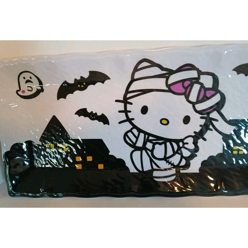Hello Kitty Halloween Mummy Melamine Serving Platter/Tray-White/Black-Very CUTE